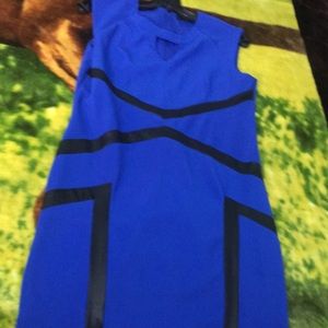 Guess blue and black cocktail dress
